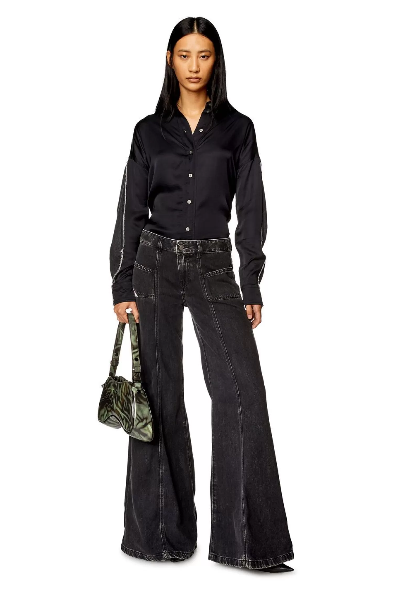 Women Diesel Bootcut And Flare Jeans D-Akii 068Hn